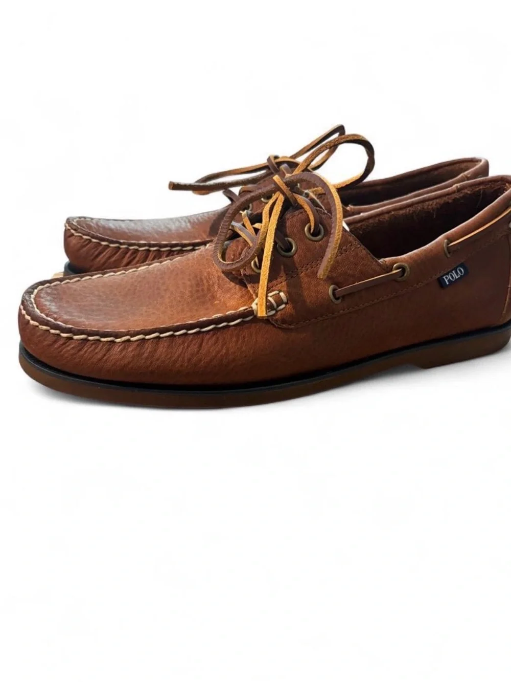 New Men’s Polo Ralph Lauren Sz 10 “Bienne” Oil Tumbled brown leather Loafer Shoe